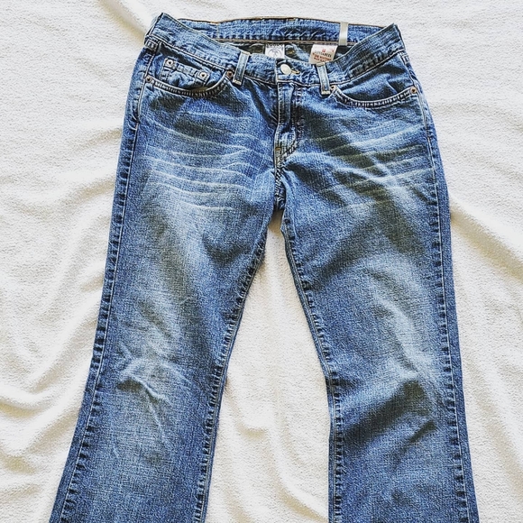 lucky brand dungarees women size 4 whisker - Picture 1 of 3